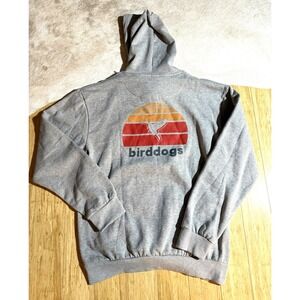 Birddogs Hoodie Mens M Double Sided Grey Casual‎ Golf Hooded Sweatshirt Pullover